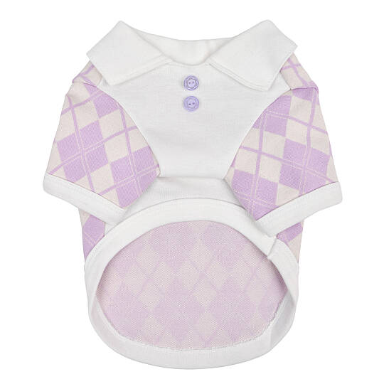 ARGYLE COLLAR KNIT / PURPLE - 2