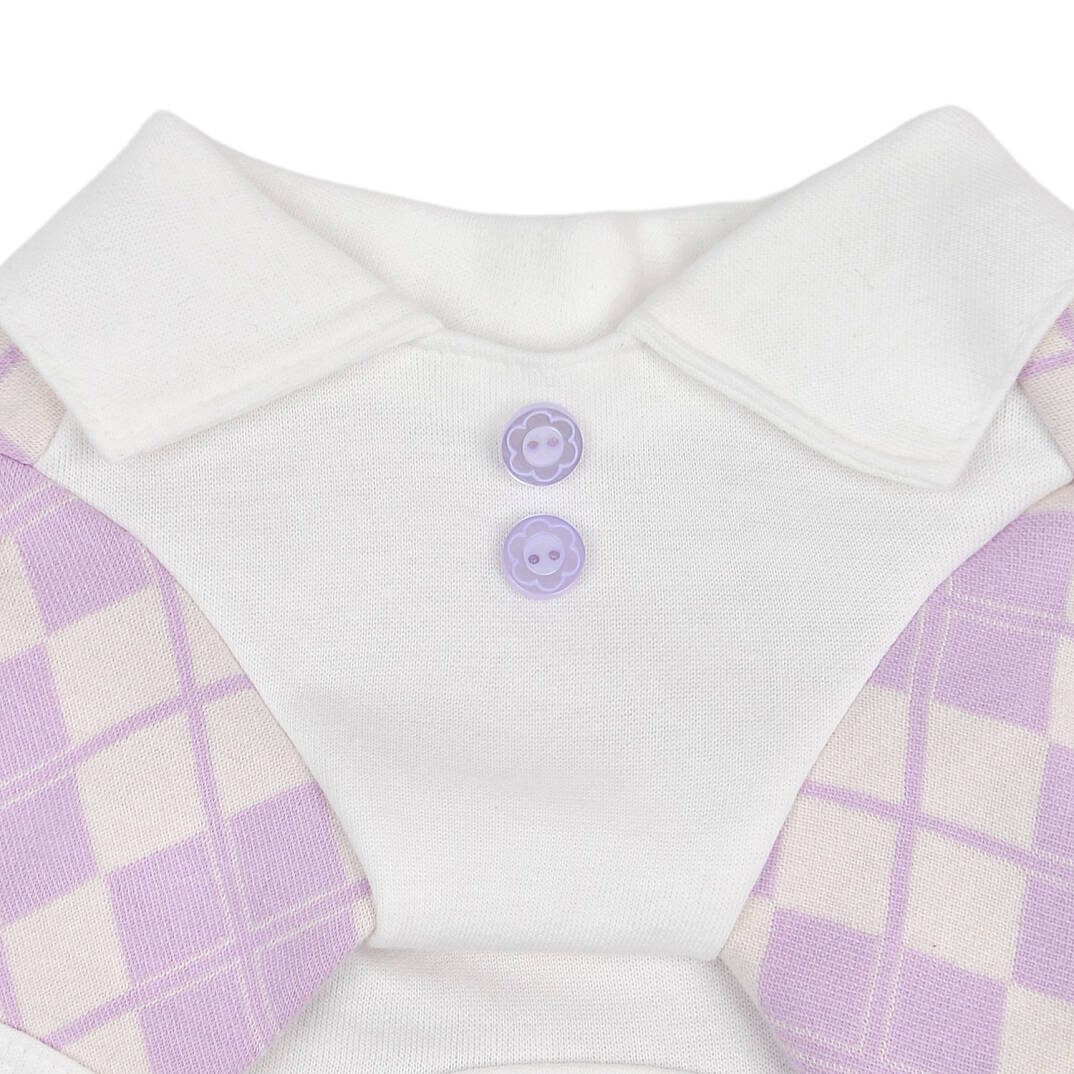 ARGYLE COLLAR KNIT / PURPLE - 3