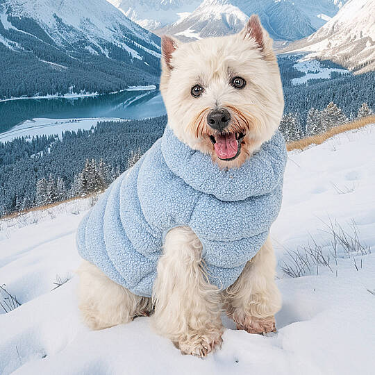 CABIN FLEECE VEST / SKY BLUE - 4