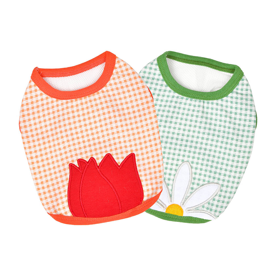 CHECK FLOWER (CROP T-SH)/GREEN - 6