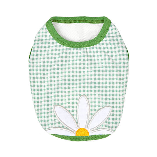 CHECK FLOWER (CROP T-SH)/GREEN