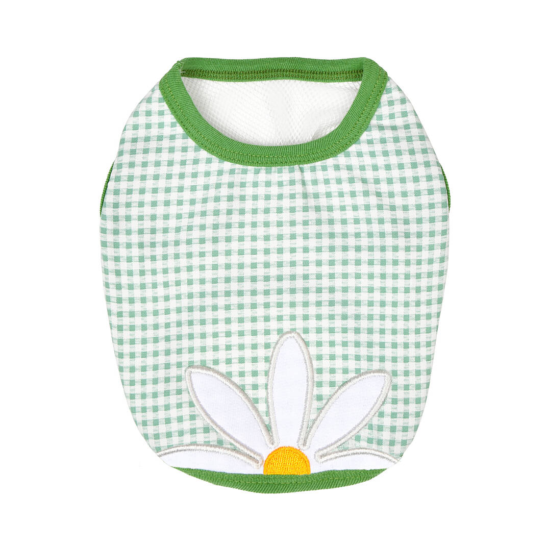 CHECK FLOWER (CROP T-SH)/GREEN - 1