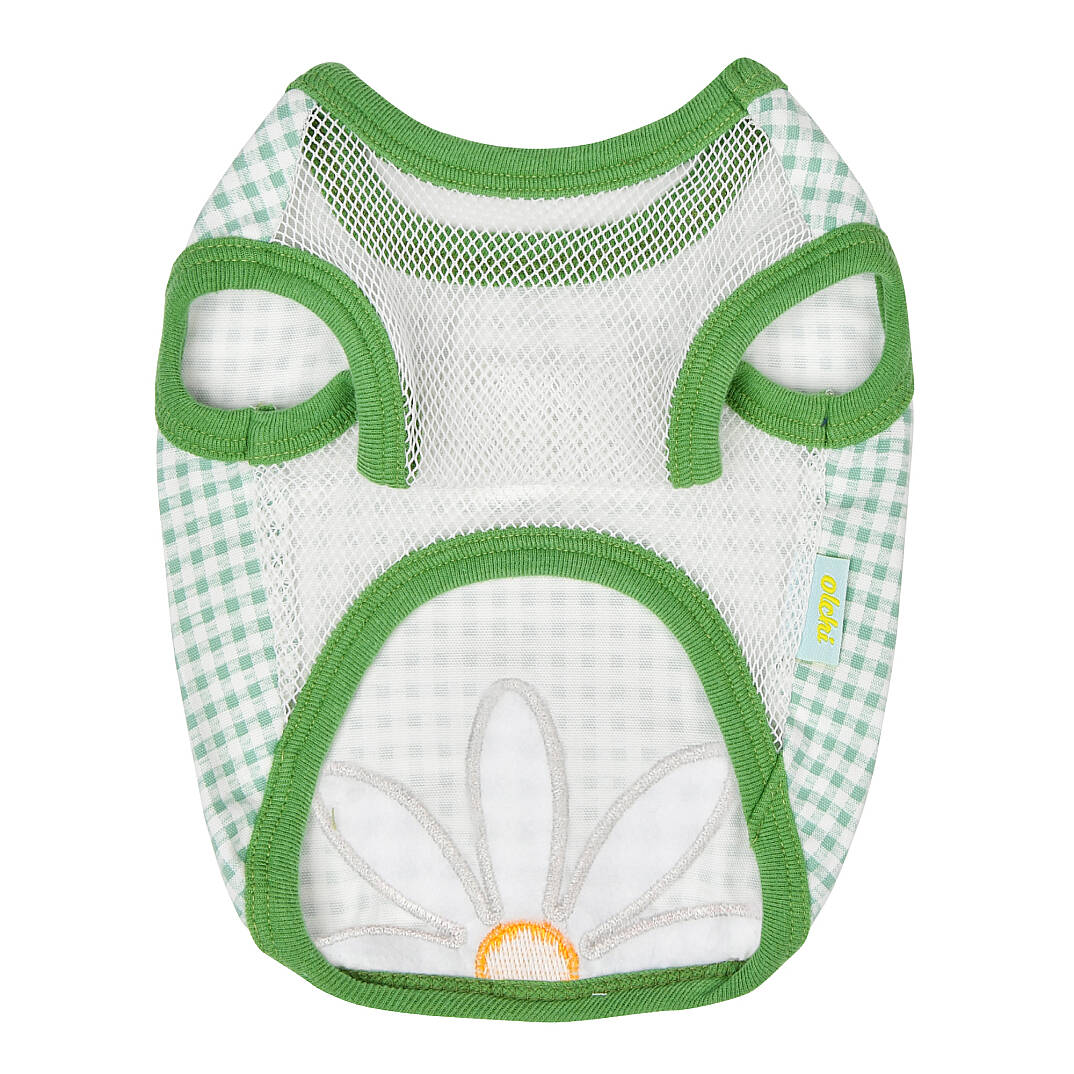 CHECK FLOWER (CROP T-SH)/GREEN - 2