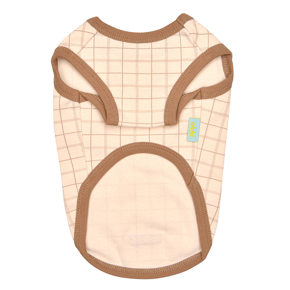 CHECKBOARD T-SHIRT / BROWN - 2