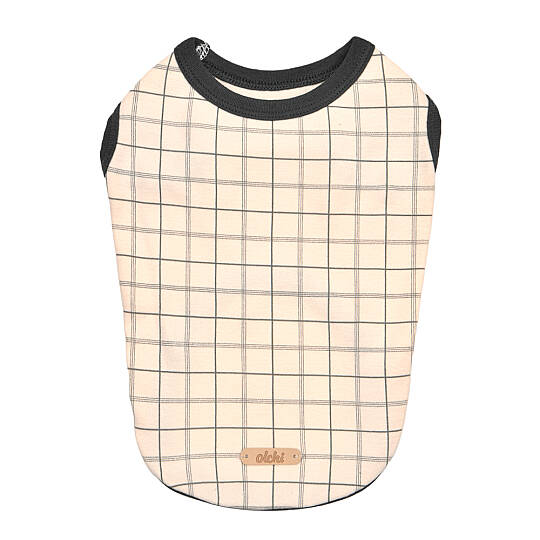 CHECKBOARD T-SHIRT / CHARCOAL GREY