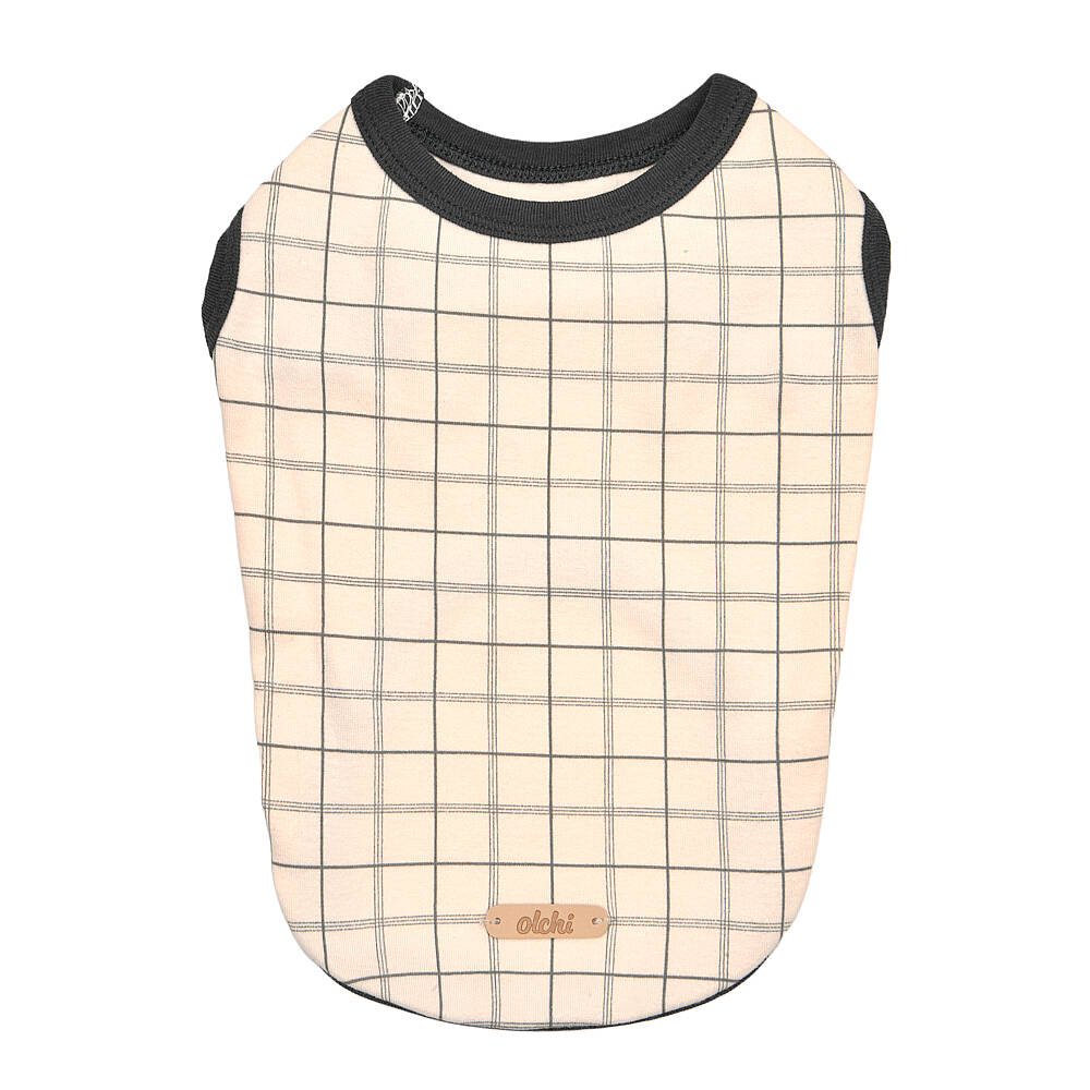 CHECKBOARD T-SHIRT / CHARCOAL GREY - 1