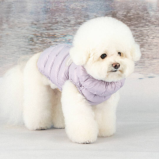 COTTON CANDY PADDING VEST / PURPLE - 4