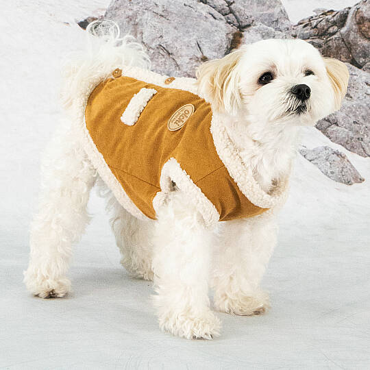  COZY MUSTANG VEST / CAMEL - 4