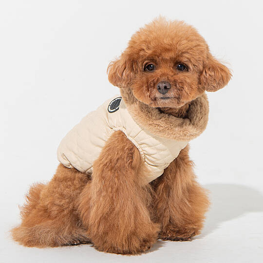 DIA QUILTED VEST JUMPER / BEIGE - 5