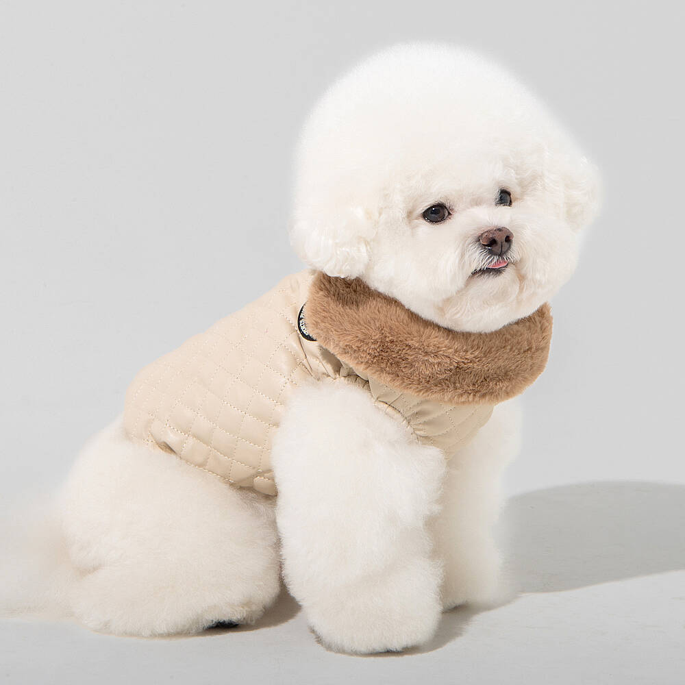 DIA QUILTED VEST JUMPER / BEIGE - 6