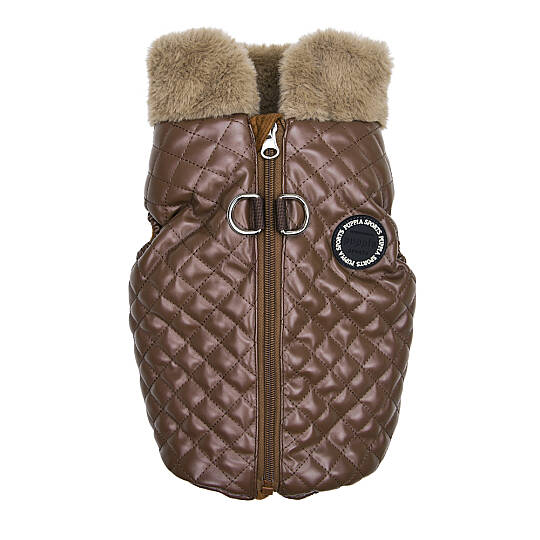 DIA QUILTED VEST JUMPER / BROWN