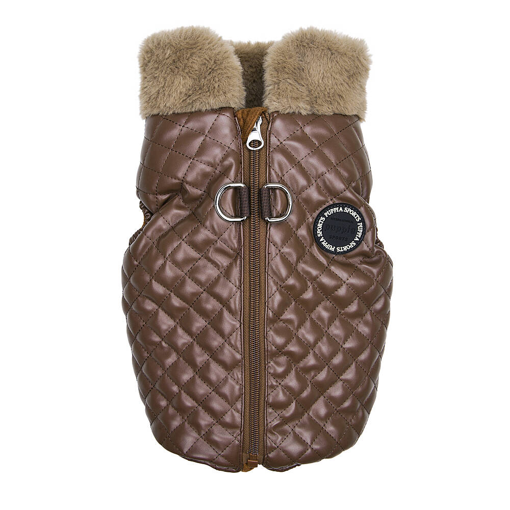 DIA QUILTED VEST JUMPER / BROWN - 1
