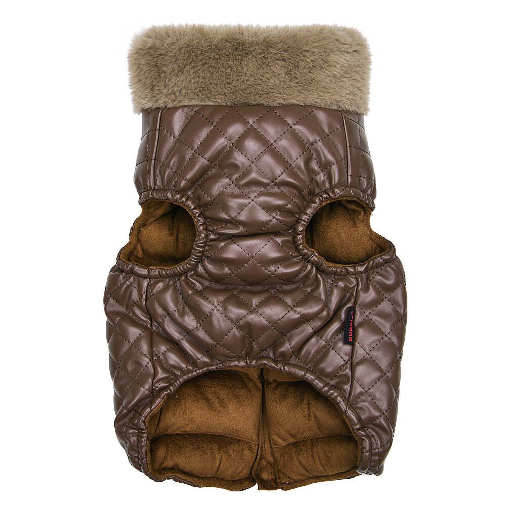 DIA QUILTED VEST JUMPER / BROWN - 2