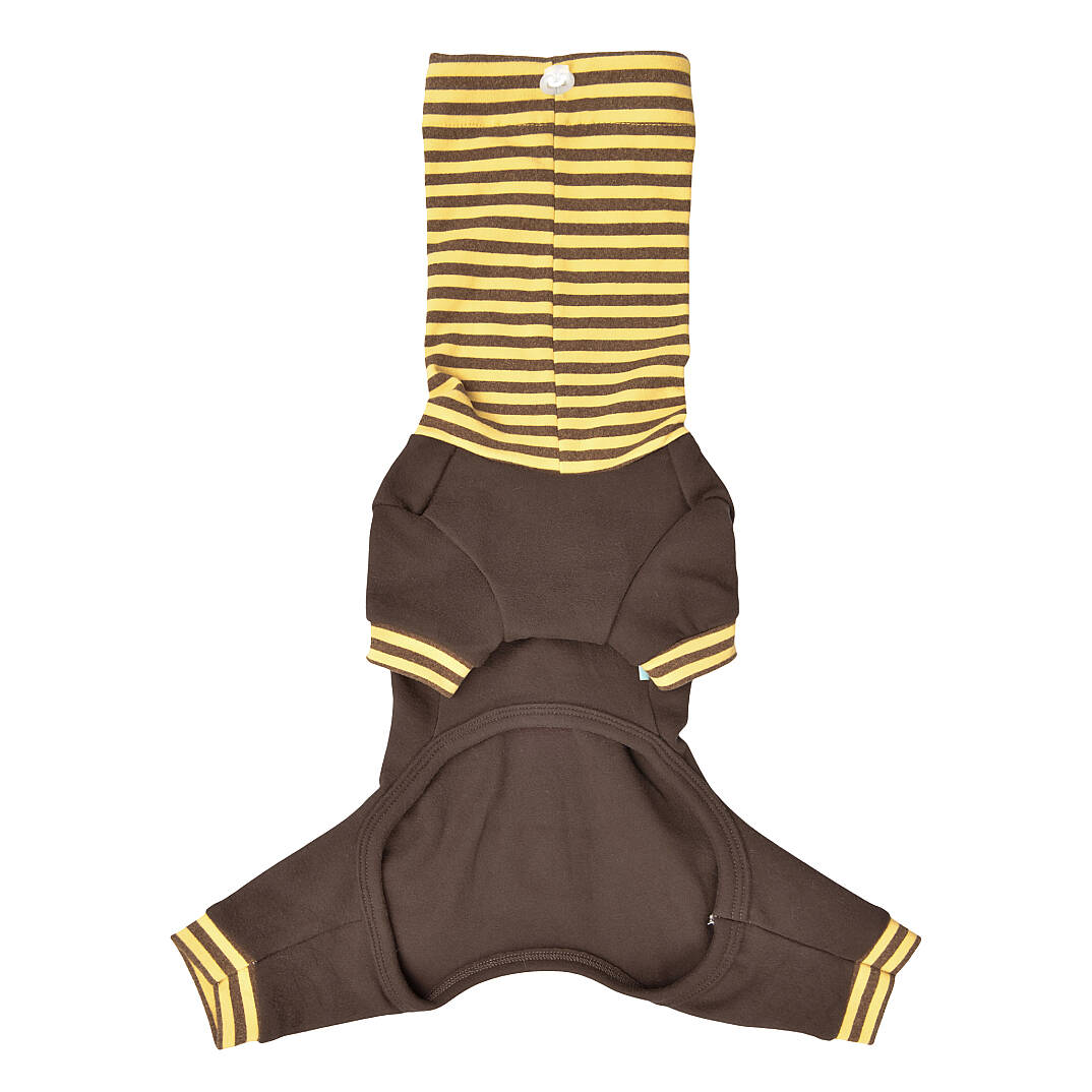 EARS HOODIE COVERALL / BROWN - 2