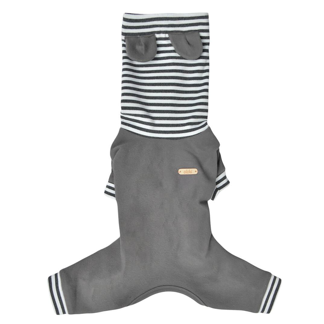 EARS HOODIE COVERALL / GREY - 1