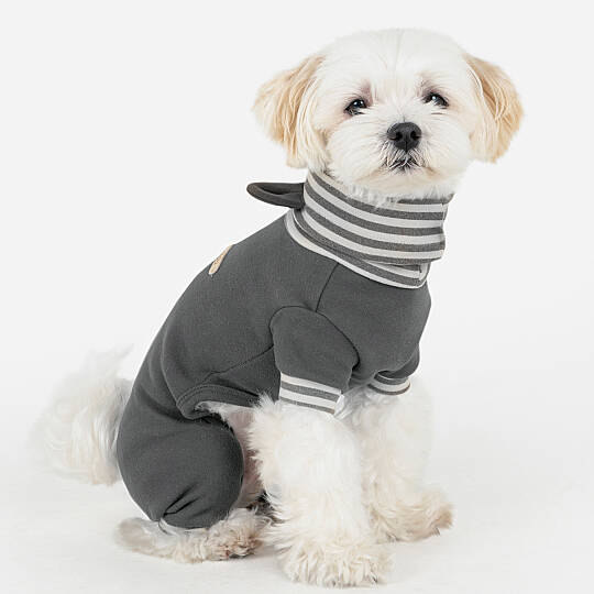 EARS HOODIE COVERALL / GREY - 5