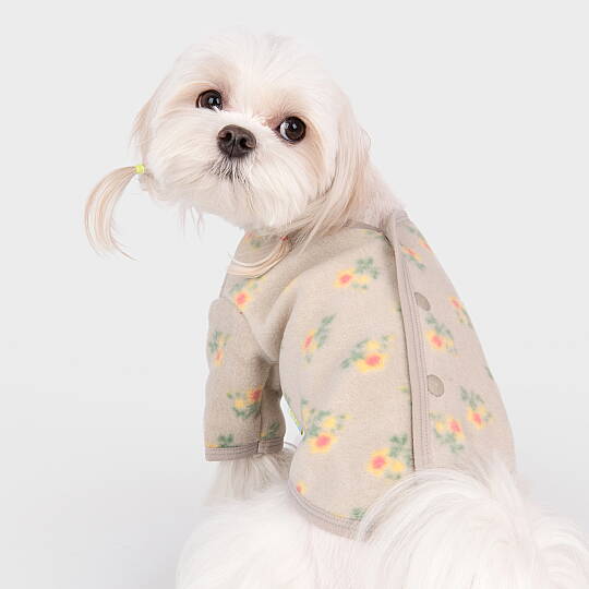 FLOWER BUTTON / GREY - 5