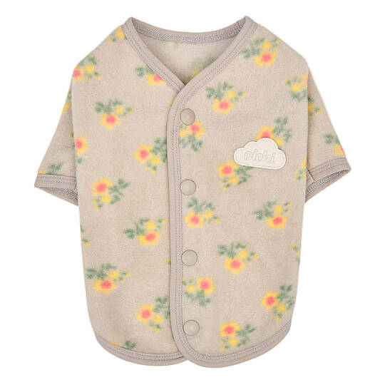 FLOWER BUTTON / GREY