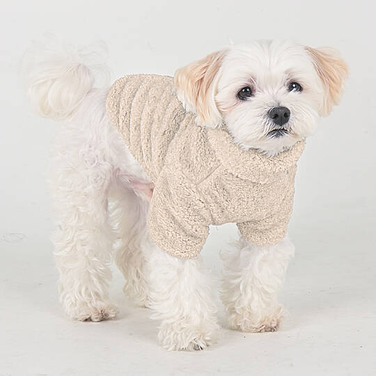 FLUFFY ZIP UP JUMPER / BEIGE - 6