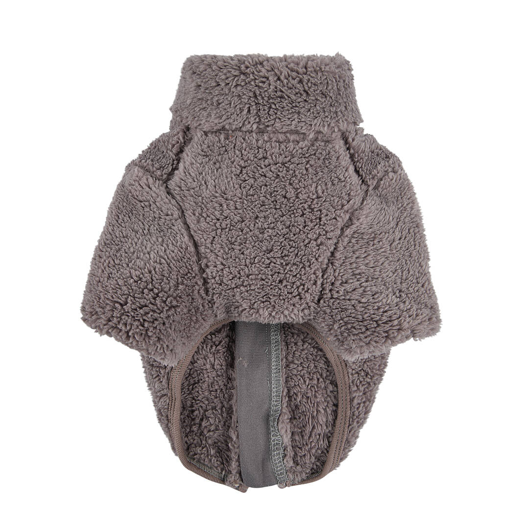 FLUFFY ZIP UP JUMPER / GREY - 2