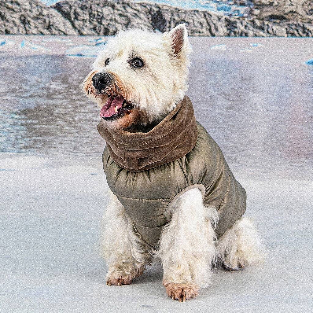 GLACIER SNOOD PUFFER VEST / BROWN - 7