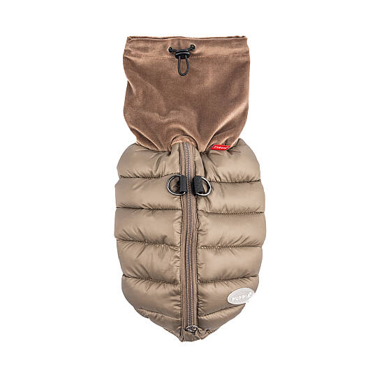 GLACIER SNOOD PUFFER VEST / BROWN - 3