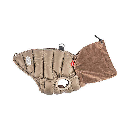 GLACIER SNOOD PUFFER VEST / BROWN - 6