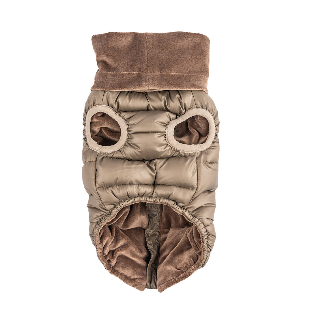 GLACIER SNOOD PUFFER VEST / BROWN - 2