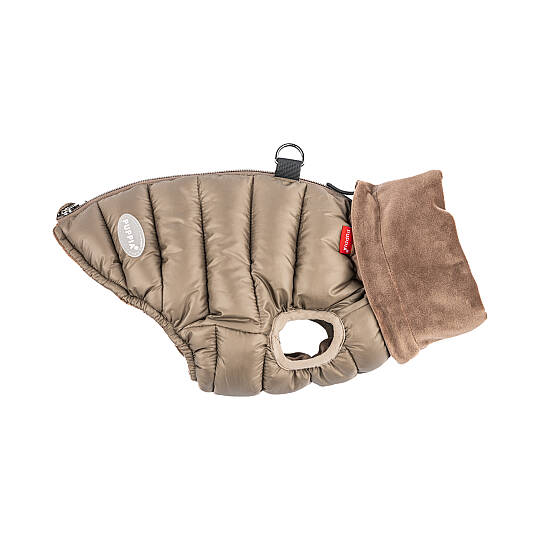 GLACIER SNOOD PUFFER VEST / BROWN - 5