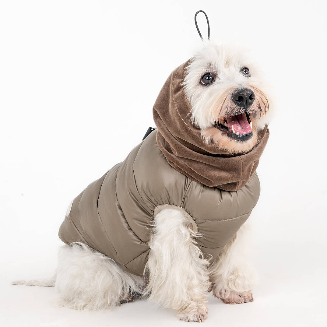 GLACIER SNOOD PUFFER VEST / BROWN - 8