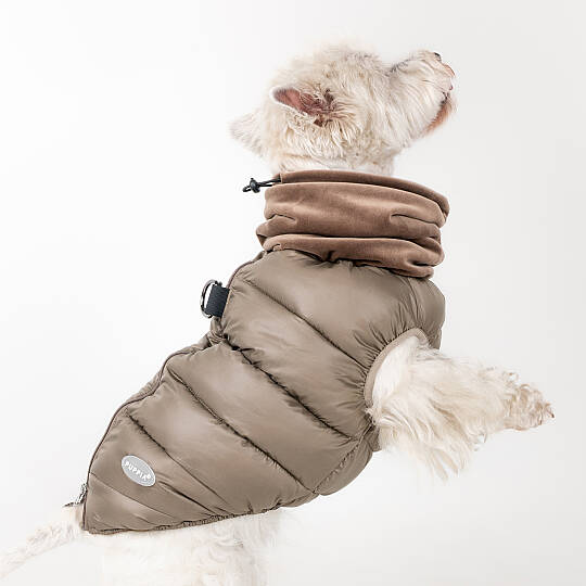 GLACIER SNOOD PUFFER VEST / BROWN - 9