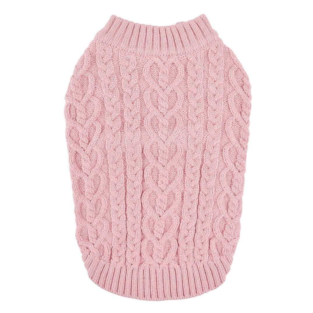 Heart Cable Knit Sweater / ID.PINK - 1
