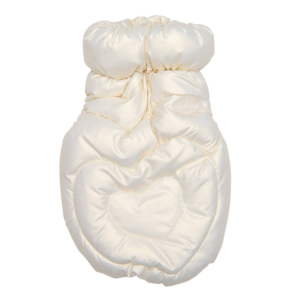 HEART FLUFFY VEST JUMPER / CREAM - 1