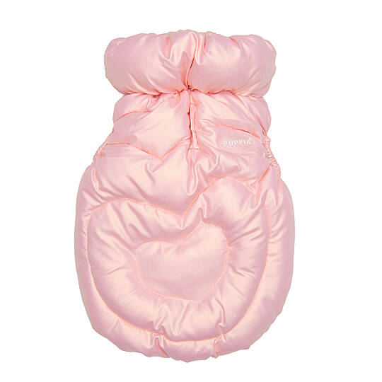 HEART FLUFFY VEST JUMPER / PINK