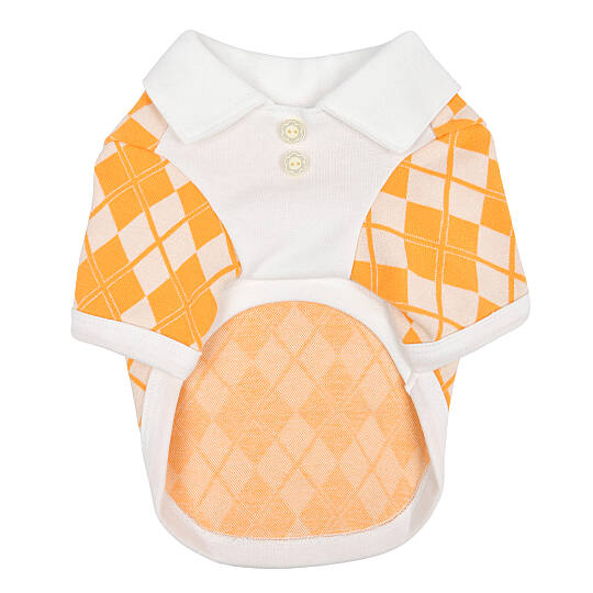 OLCHI ARGYLE COLLAR KNIT / YELLOW - 2
