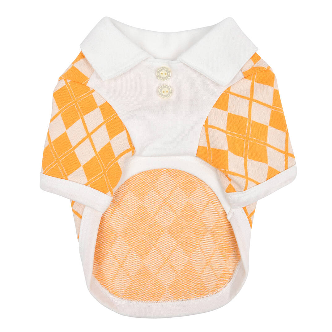 OLCHI ARGYLE COLLAR KNIT / YELLOW - 2