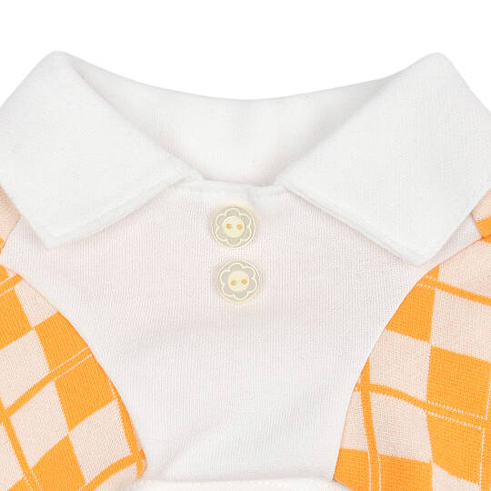 OLCHI ARGYLE COLLAR KNIT / YELLOW - 3