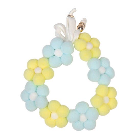 OLCHI POM POM FLOWER NECKLACE/YELLOW