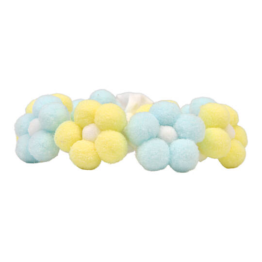 OLCHI POM POM FLOWER NECKLACE/YELLOW - 4