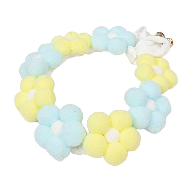 OLCHI POM POM FLOWER NECKLACE/YELLOW - 2