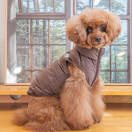 PUFFER VEST JUMPER / BROWN - 7