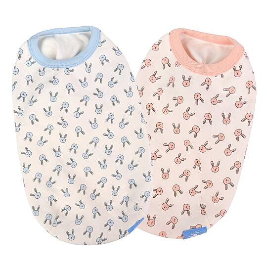RABBIT PATTERN / SKY BLUE - 7