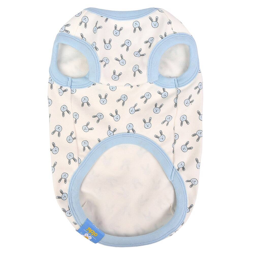 RABBIT PATTERN / SKY BLUE - 2