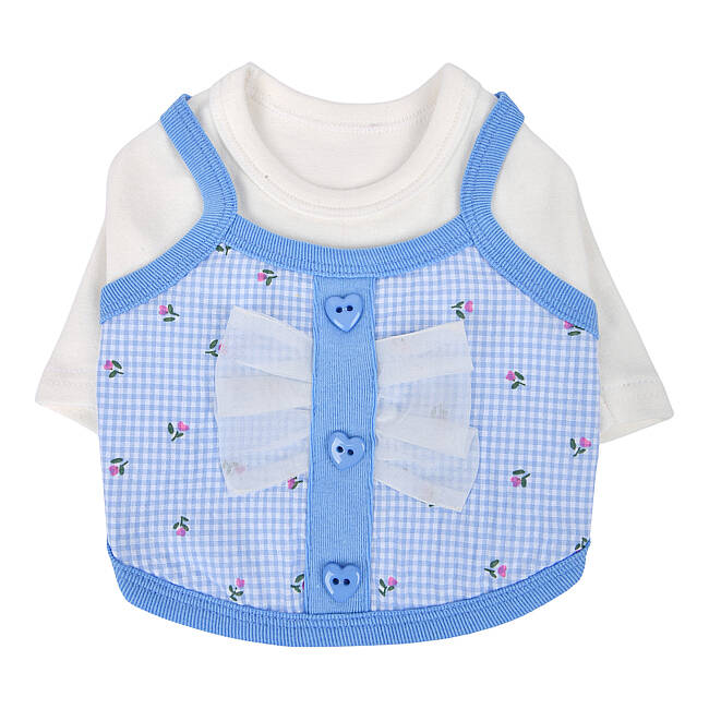 RIBON LAYERD PATTERN / SKY BLUE - 1