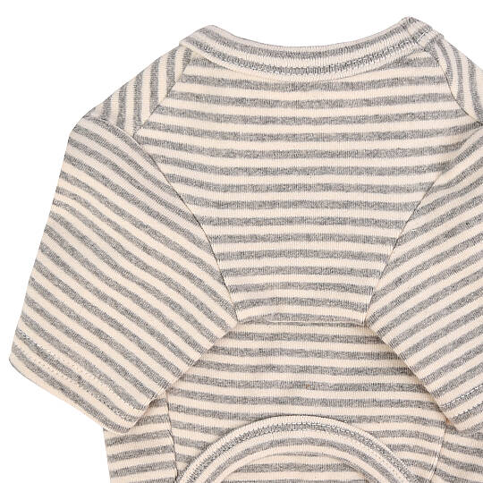 STRIPE ROUND NECK / GREY - 3