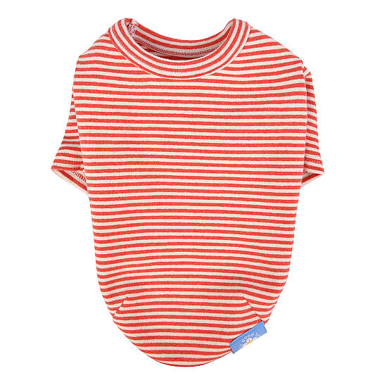 STRIPE ROUND NECK / RED
