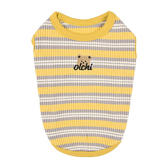 STRIPED BUNNY T-SHIRT / YELLOW