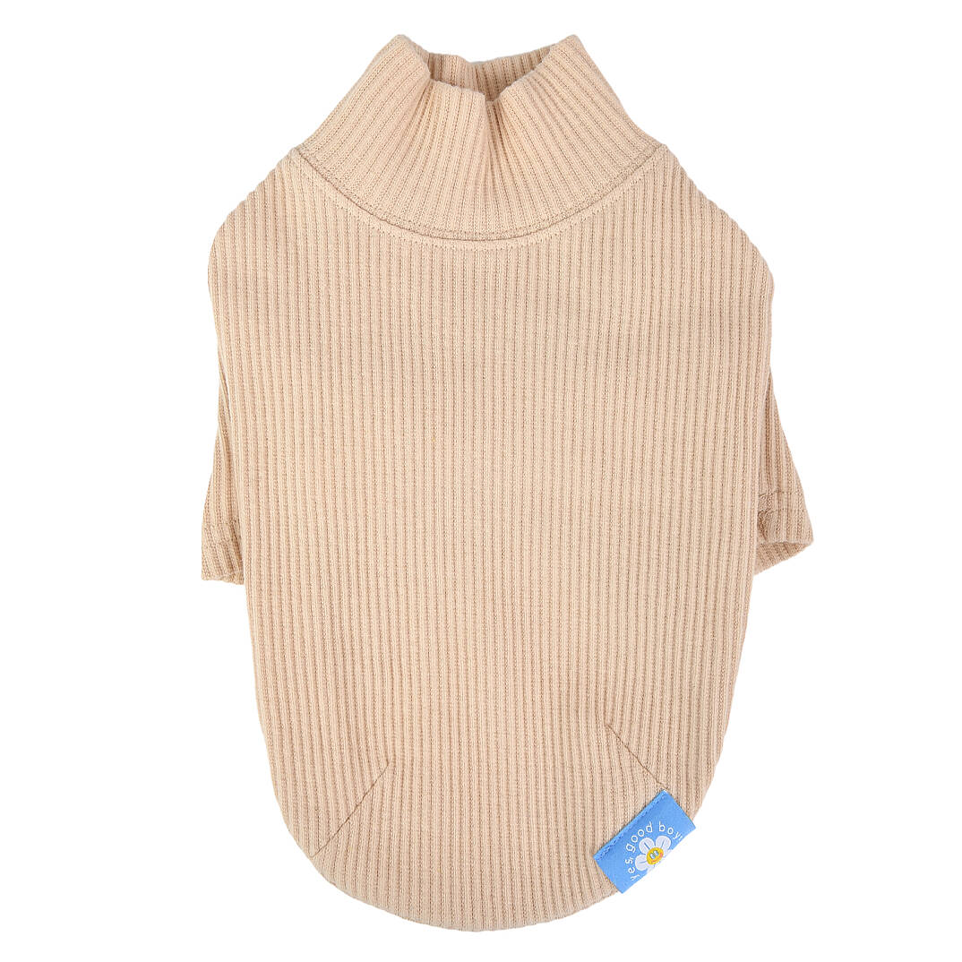 WAVE TURTLENECK / BEIGE - 1
