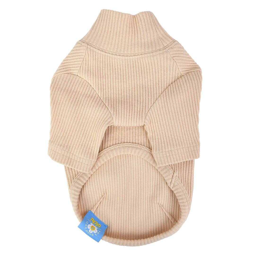 WAVE TURTLENECK / BEIGE - 2