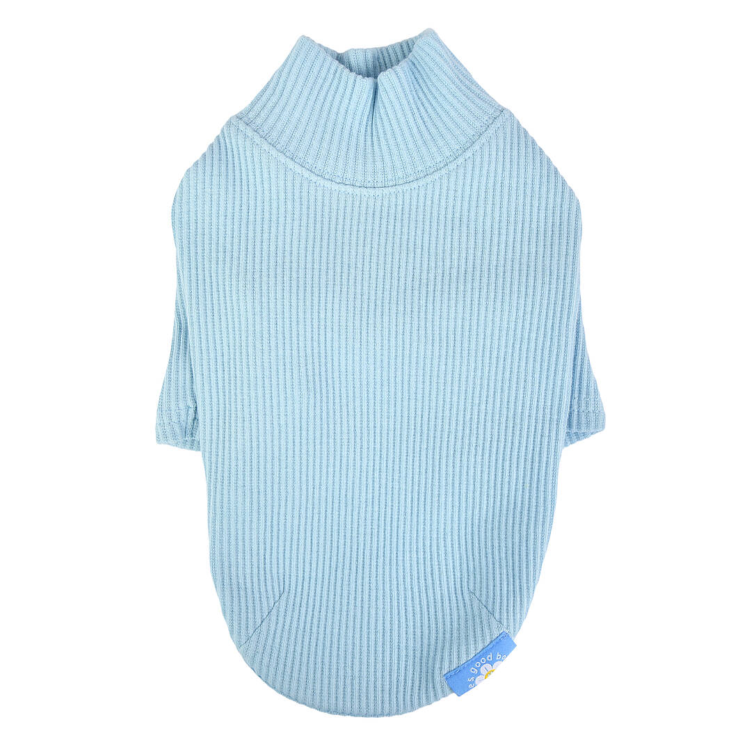 WAVE TURTLENECK / SKY BLUE - 1